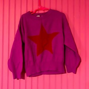 Girls purple sweater with red star , Gap, in good condition